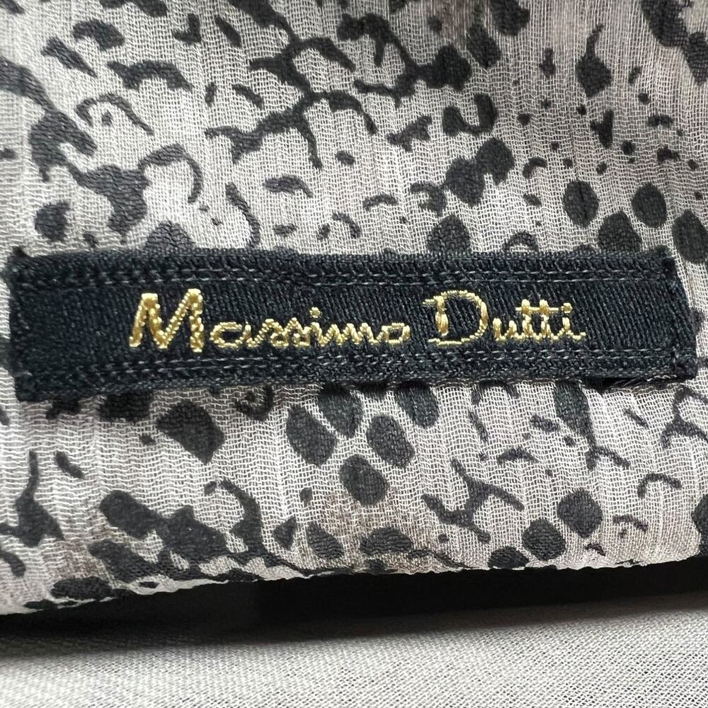 Massimo Dutti Python Print Black & Off-White Ruff… - image 4